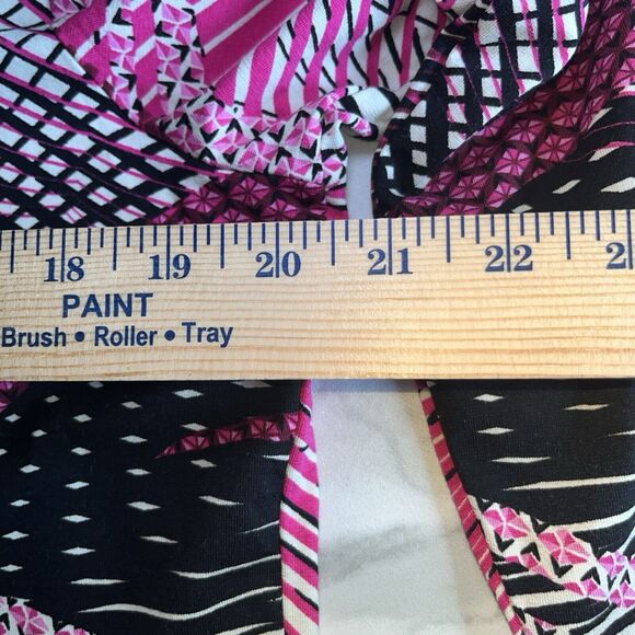 Sunday Artsy Geometric Asymmetrical Striped Top Long Sleeve Shirt Size Large ? - Picture 4 of 13